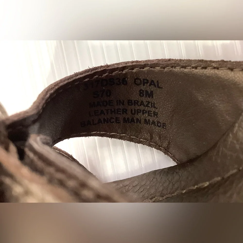 Dr. Scholl’s Leather Woman’s Sandals Slip on Shoes Size 8M Color Bronze Heel 2” - Picture 11 of 12